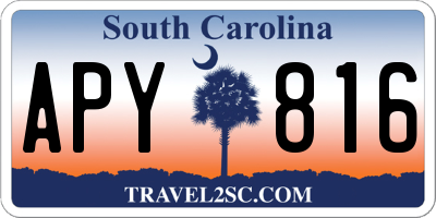 SC license plate APY816