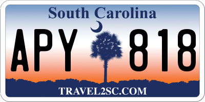 SC license plate APY818