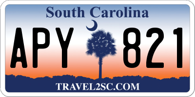 SC license plate APY821