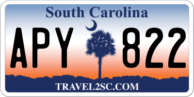 SC license plate APY822