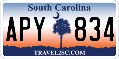 SC license plate APY834