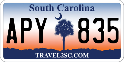 SC license plate APY835