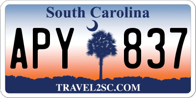 SC license plate APY837