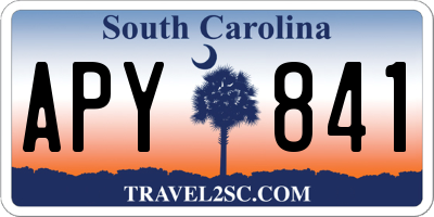 SC license plate APY841