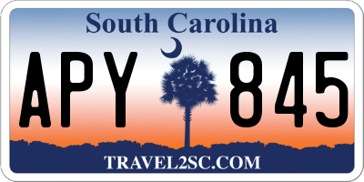 SC license plate APY845