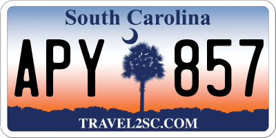 SC license plate APY857