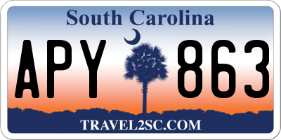 SC license plate APY863
