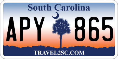 SC license plate APY865