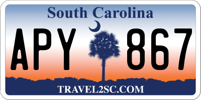 SC license plate APY867