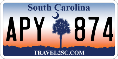 SC license plate APY874
