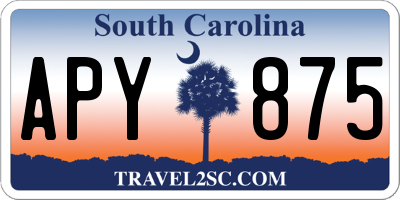 SC license plate APY875