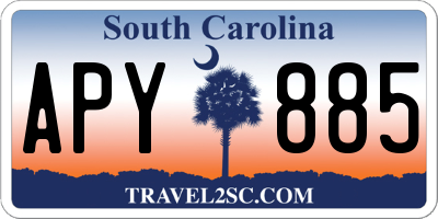 SC license plate APY885
