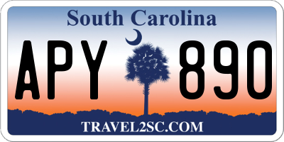SC license plate APY890