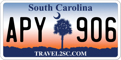 SC license plate APY906