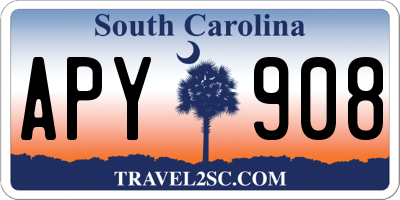 SC license plate APY908