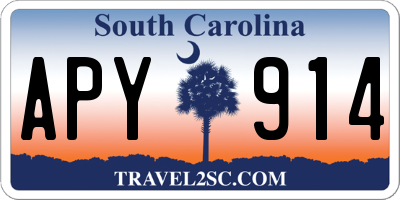 SC license plate APY914