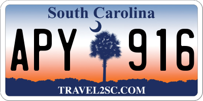 SC license plate APY916