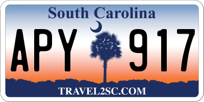 SC license plate APY917