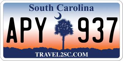SC license plate APY937