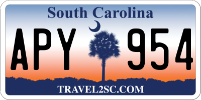 SC license plate APY954
