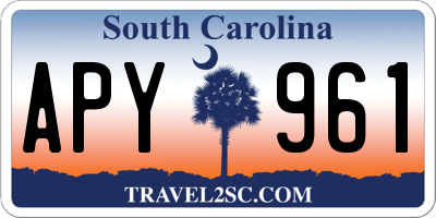 SC license plate APY961