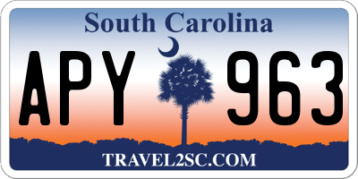 SC license plate APY963