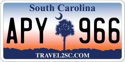SC license plate APY966