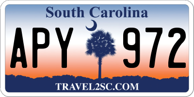SC license plate APY972