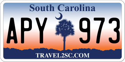 SC license plate APY973
