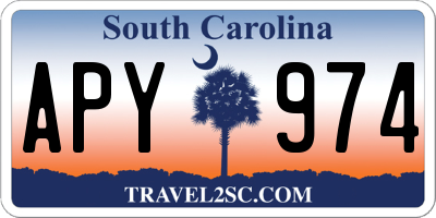 SC license plate APY974