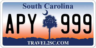 SC license plate APY999