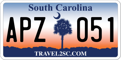 SC license plate APZ051
