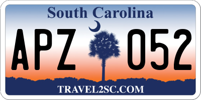 SC license plate APZ052