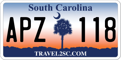 SC license plate APZ118
