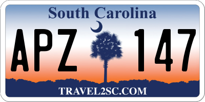 SC license plate APZ147