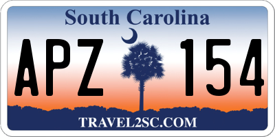 SC license plate APZ154