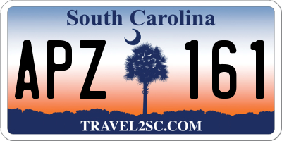 SC license plate APZ161
