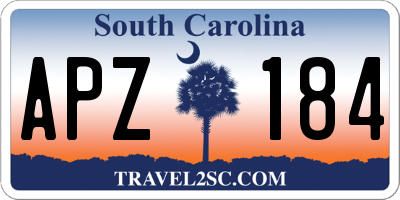 SC license plate APZ184