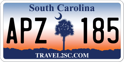 SC license plate APZ185
