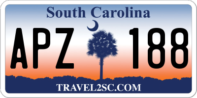 SC license plate APZ188