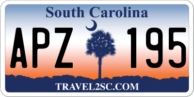 SC license plate APZ195