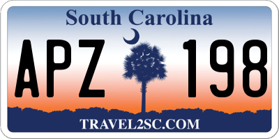 SC license plate APZ198