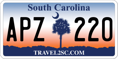 SC license plate APZ220