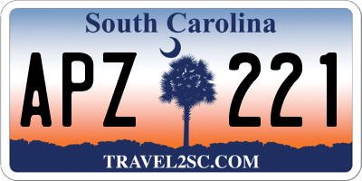 SC license plate APZ221