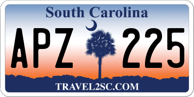 SC license plate APZ225
