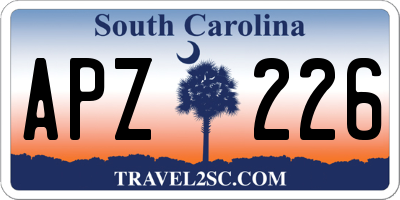 SC license plate APZ226