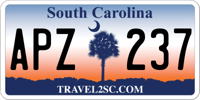 SC license plate APZ237