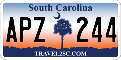 SC license plate APZ244