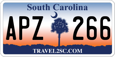 SC license plate APZ266