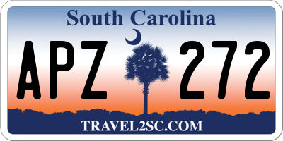 SC license plate APZ272